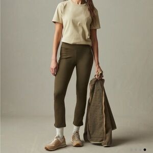 American Giant kick crop- olive